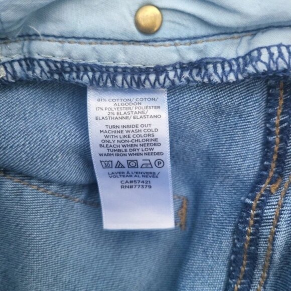 Ann Taylor Woman's Modern Skinny Ankle With Ties Stretch Blue Jeans Sz 10 - Picture 2 of 5